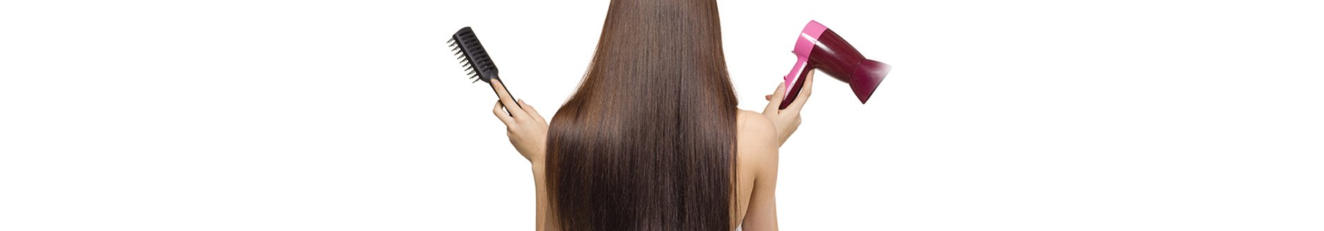 donna castana, phone e spazzola