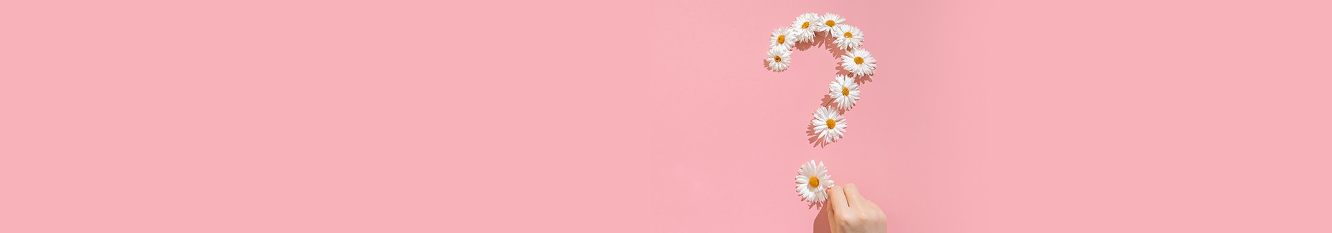 Punto interrogativo formato da margherite