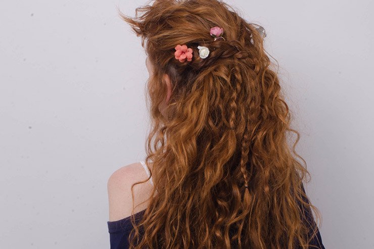 semi raccolto trecce