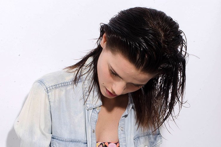 capelli lisci effetto bagnato