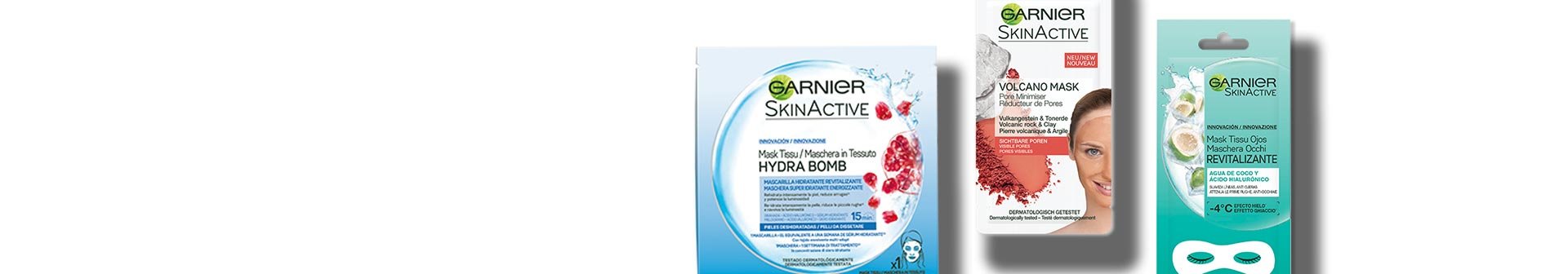 Le maschere viso Skinactive di Garnier