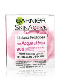 crema idratante prodigiosa con acqua dirose garnier skin active