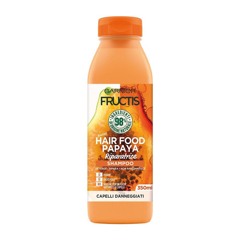 Shampoo Fructis Hair Food Papaya Riparatore Garnier