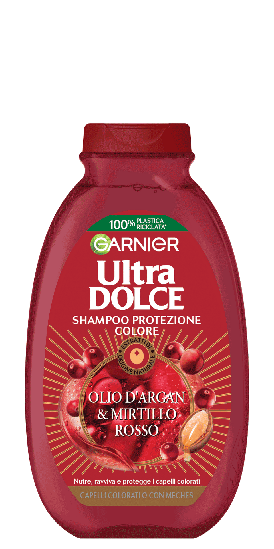 Shampoo ultra dolce olio di argan e mirtillo rosso