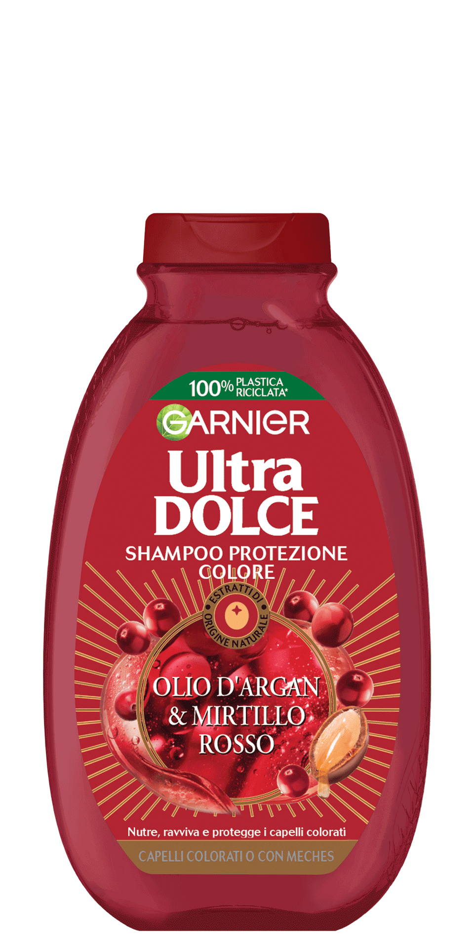 Shampoo ultra dolce olio di argan e mirtillo rosso