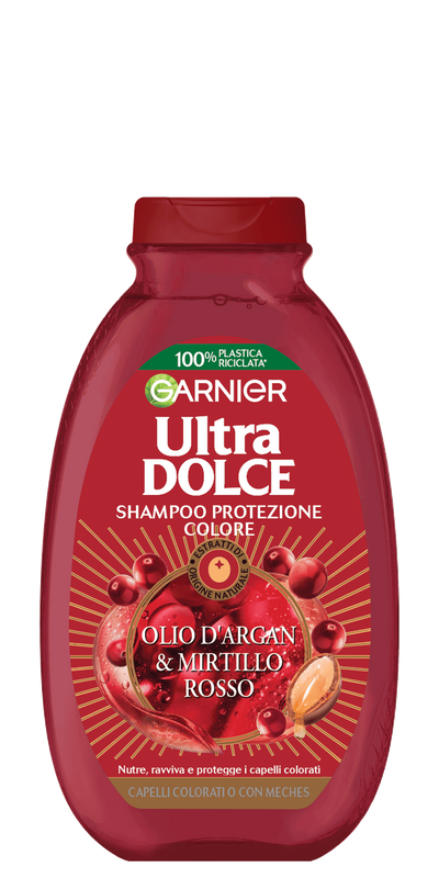 Shampoo ultra dolce olio di argan e mirtillo rosso