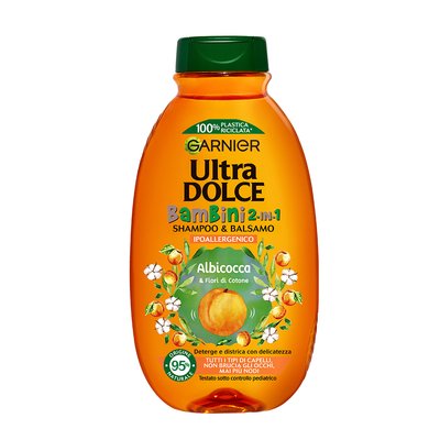 Shampoo 2in1 all’estratto d'Albicocca e fiori di Cotone
