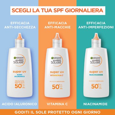 Garnier Ambre Solaire Super UV Vitamina C Fluido Quotidiano Anti-Macchie