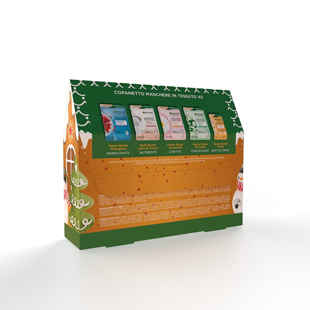 Retro Pack Cofanetto Natale Garnier, Maschere in tessuto X5